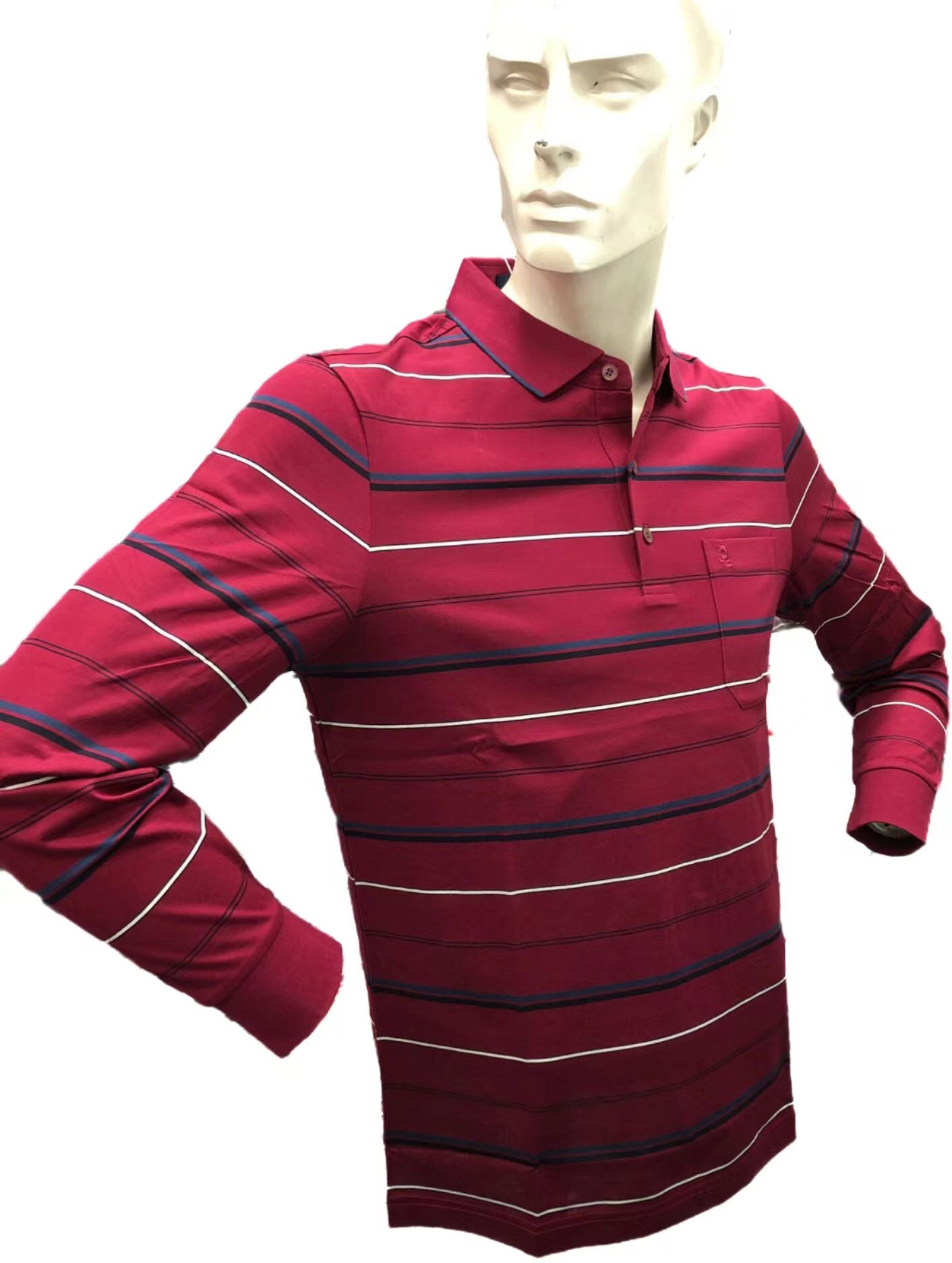 夢特嬌2432320KT41 純絲光棉質長袖Polo 丅恤