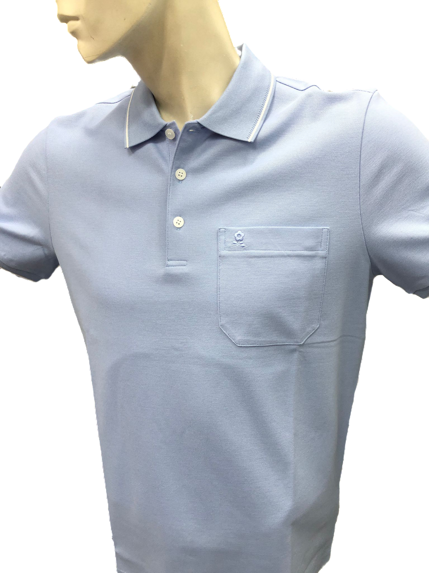 2423859KT22夢特嬌短袖棉Polo丅恤淺藍色