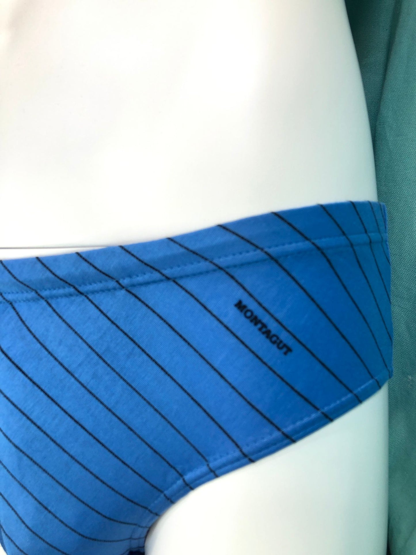 03款男裝三角型斜條紋內褲-中藍色