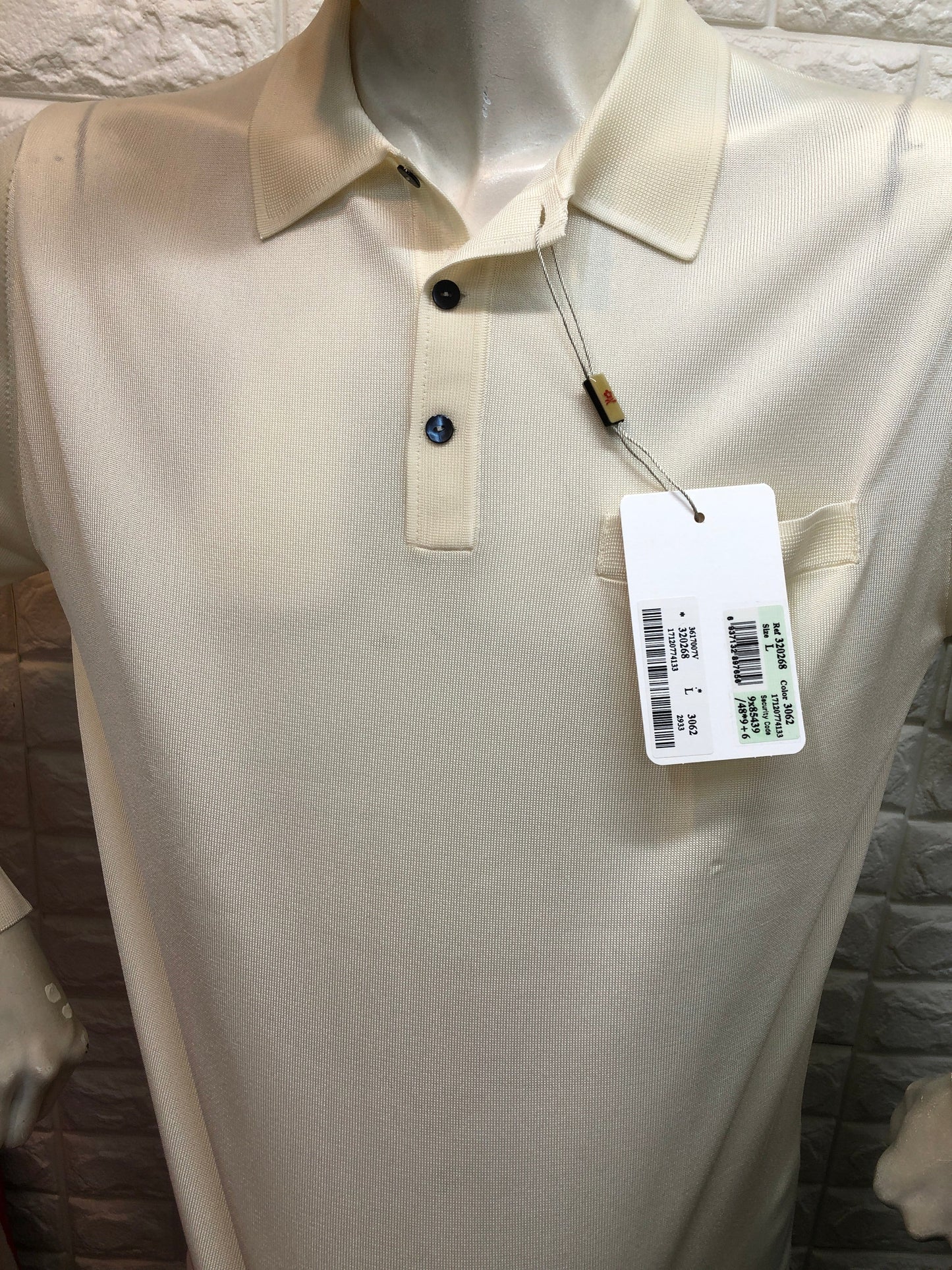 長袖絲質MONTAGUT long sleeves fil lumiere- 320268-3062 米白色`plain pattern