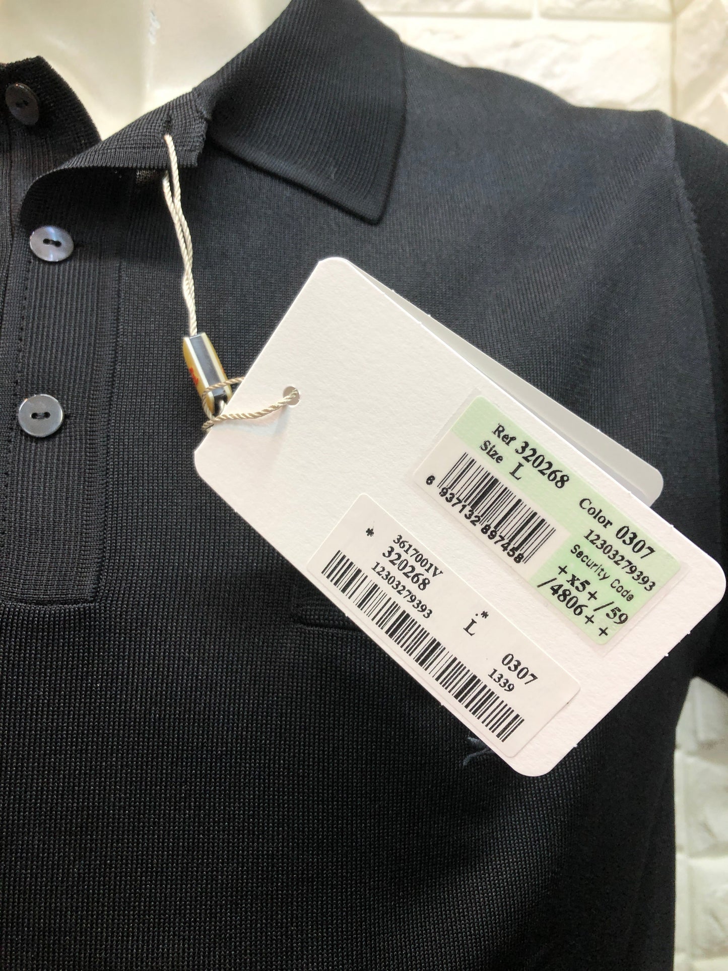 長袖絲質MONTAGUT long sleeves fil lumiere- 320268-0307黑色 plain pattern。