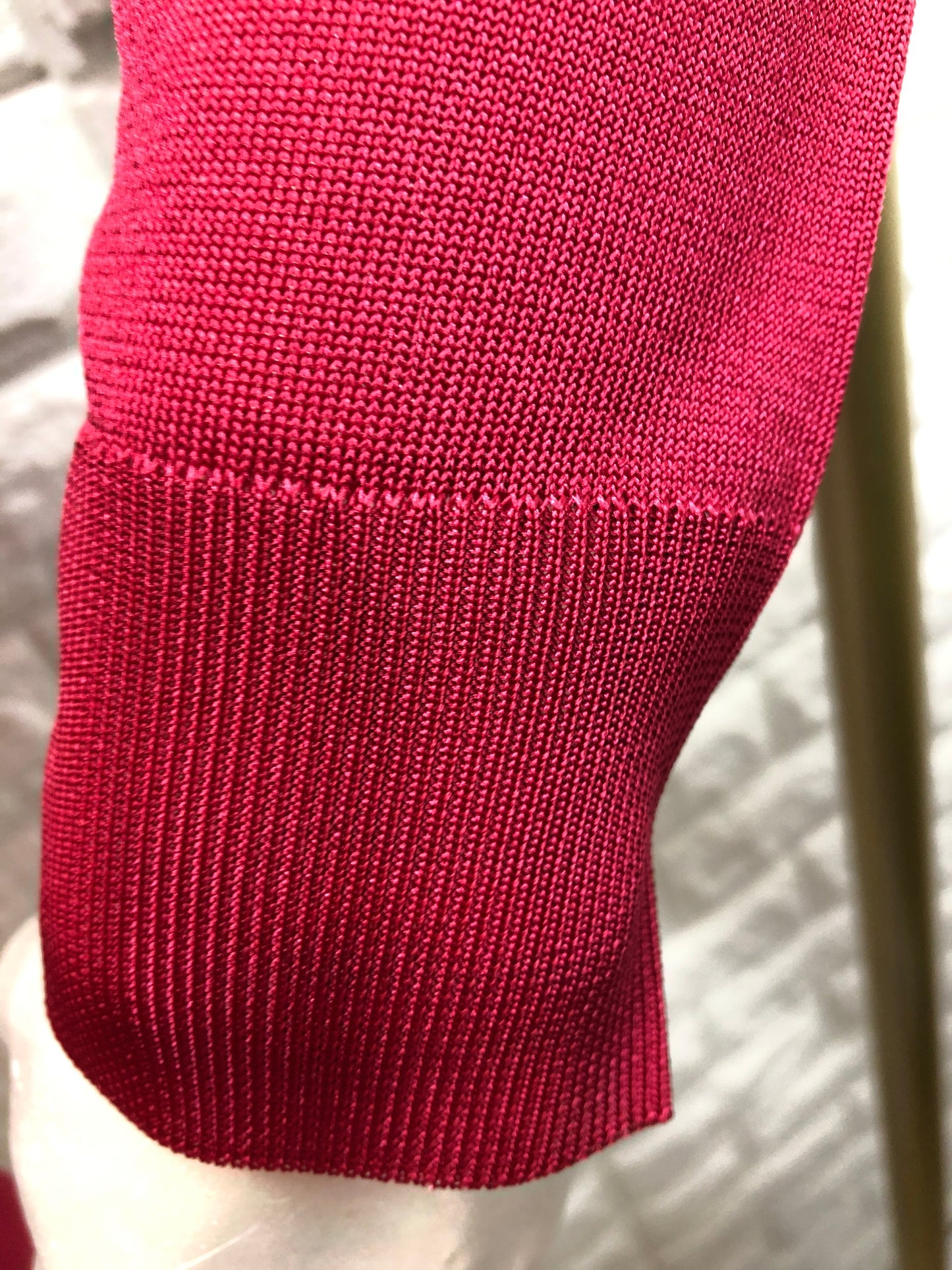 長袖絲質MONTAGUT long sleeves fil lumiere- 320268-3092 大紅色plain pattern