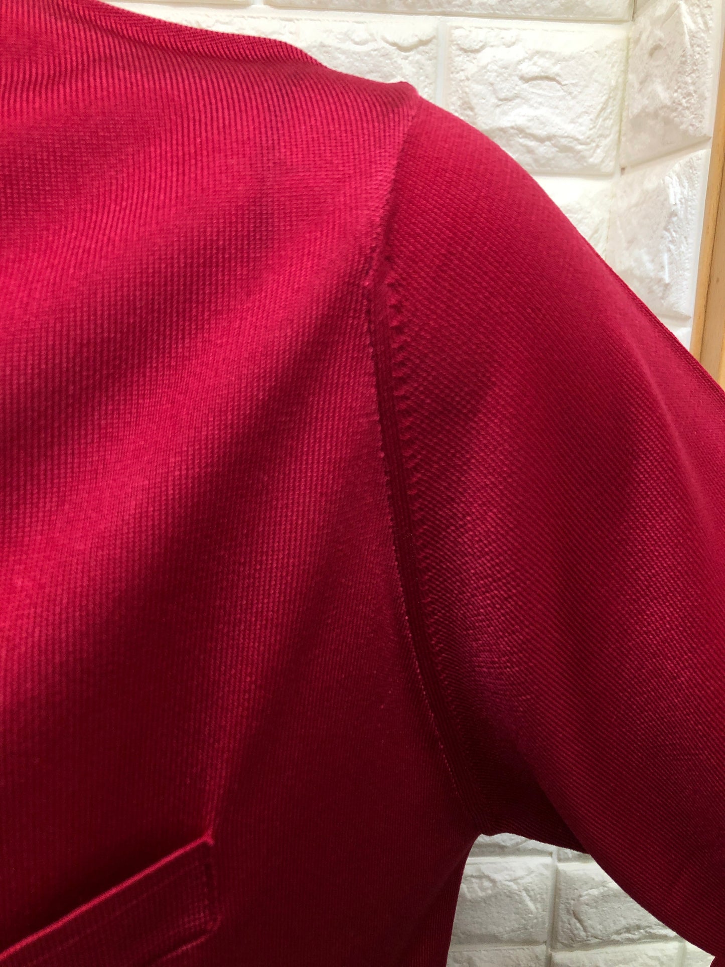 長袖絲質MONTAGUT long sleeves fil lumiere- 320268-3092 大紅色plain pattern