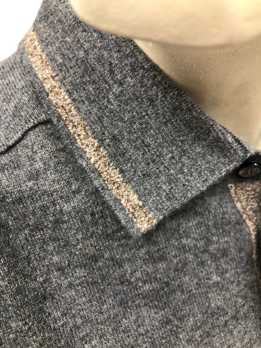 夢特嬌RM245002長袖山羊絨(茄士咩)Polo 丅恤
