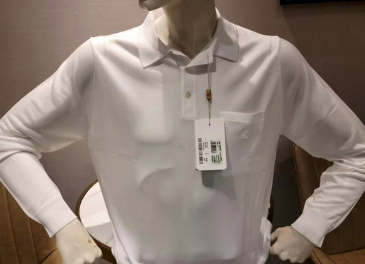 長袖絲質MONTAGUT long sleeves fil lumiere- 320268-0330  白色 plain pattern