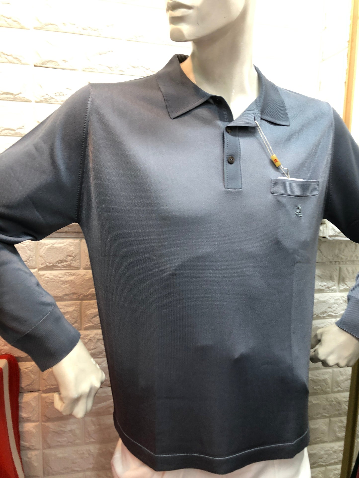 長袖絲質MONTAGUT long sleeves fil lumiere 320268-0413 深灰色plain pattern